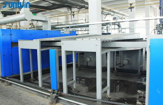380V 50HZ 8 Chamber Fabric Heat Setting Stenter Finishing Machine For Home Textile