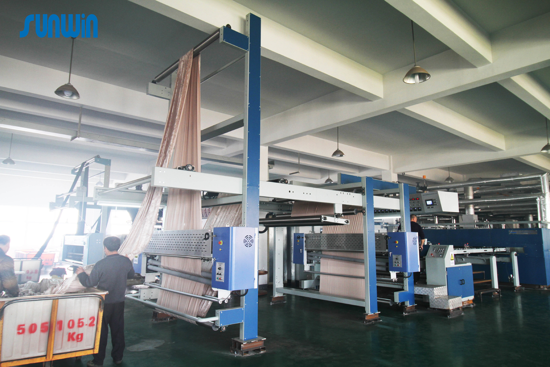 Thermal Oil Heated Stenter Frame Fabric Heat Setting Machine For Fleece Fabrics